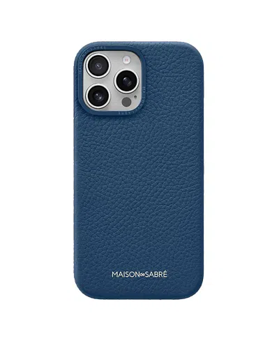 Maison De Sabre Maison De Sabra Leather Phone Case (iphone 16 Pro Max) In Blue