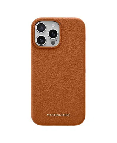 Maison De Sabre Maison De Sabra Leather Phone Case (iphone 16 Pro Max) In Brown