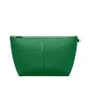 Maison De Sabre Maison De Sabré Medium Leather Flaire Pouch In Emerald Green