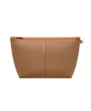 Maison De Sabre Maison De Sabré Medium Leather Flaire Pouch In Manhattan Sandstone