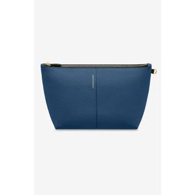 Maison De Sabre Maison De Sabré Medium Leather Flaire Pouch In Pacific Caviar