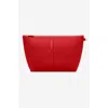 Maison De Sabre Maison De Sabré Medium Leather Flaire Pouch In Pomegranate Red