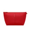 Maison De Sabre Maison De Sabré Medium Leather Flaire Pouch In Pomegranate Red