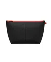 Maison De Sabre Maison De Sabré Medium Leather Flaire Pouch In Rouge Noir