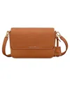 Maison De Sabre Maison De Sabré Medium Leather Flap Bag In Pecan Brown
