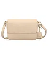 Maison De Sabre Flap Adjustable Strap Leather Shoulder Bag In Saharan Nude