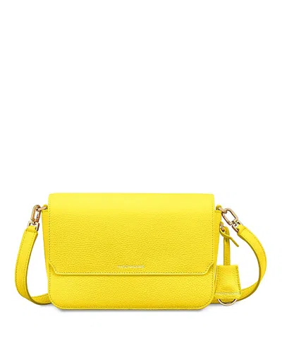 Maison De Sabre Medium Leather Flap Bag In Yellow