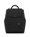 Maison De Sabre Medium Leather Soft Backpack In Black