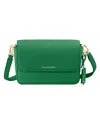 Maison De Sabre Maison De Sabré Mini Leather Flap Bag In Emerald Green