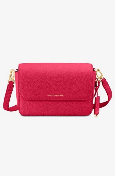 Maison De Sabre Women's Mini Leather Flap Bag In Shibuya Fuchsia