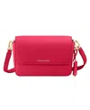 Maison De Sabre Mini Leather Flap Bag In Shibuya Fuchsia