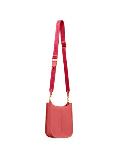 Maison De Sabre Mini Pebbled Leather Saddle Bag In Pink