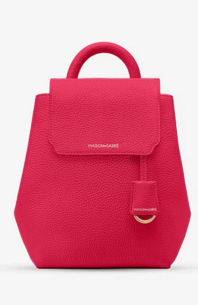 Maison De Sabre Mini Soft Leather Backpack In Shibuya Fuchsia