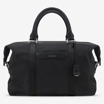 Maison De Sabre Nylon Duffle Bag In Black Caviar