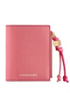 Maison De Sabre Pebbled Bifold Wallet In Pink