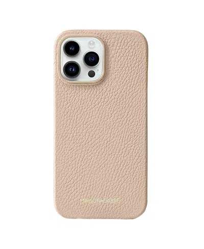 Maison De Sabre Leather Phone Case (iphone 15 Pro) In Saharan Nude
