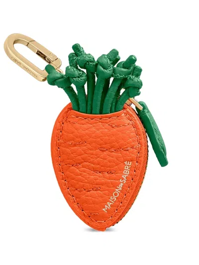 Maison De Sabre Sabrémoji™ Carrot Bag-charm In Orange