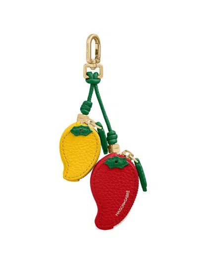 Maison De Sabre Sabrémoji Chilli Leather Bag Charm In Pattern