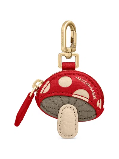 Maison De Sabre Sabrémoji Mushroom Bag Charm In Red