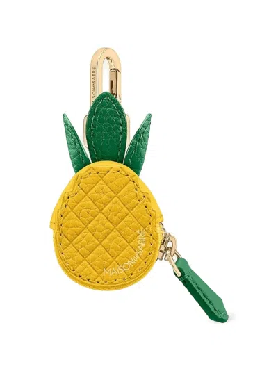Maison De Sabre Sabremoji Pineapple Charm In Yellow