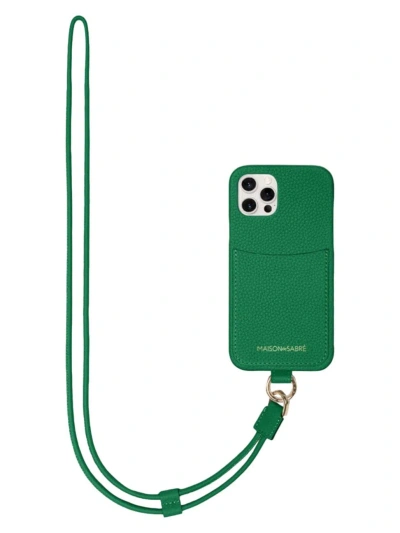 Maison De Sabre Sling Case Iphone 12 Pro In Emerald Green