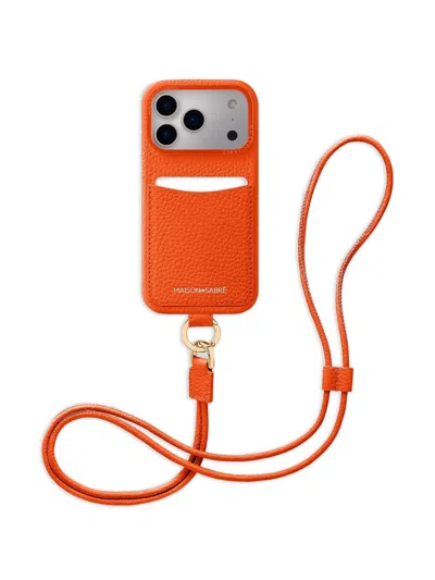 Maison De Sabre Sling Iphone 17 Pro Case In Orange