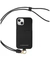 Maison De Sabre Sling Phone Case (iphone 13) In Black Caviar
