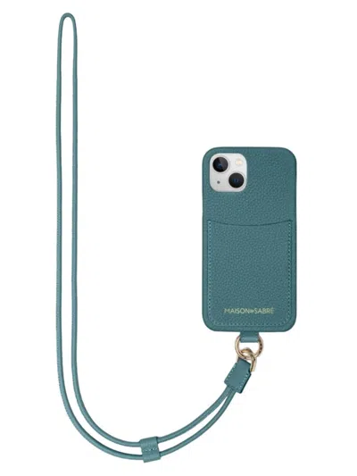 Maison De Sabre Sling Phone Case (iphone 13) In Blue