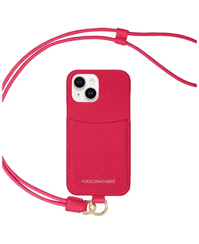 Maison De Sabre Sling Phone Case (iphone 14) In Pink