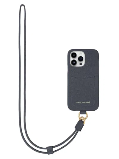 Maison De Sabre Sling Phone Case (iphone 15 Pro) In Graphite Grey