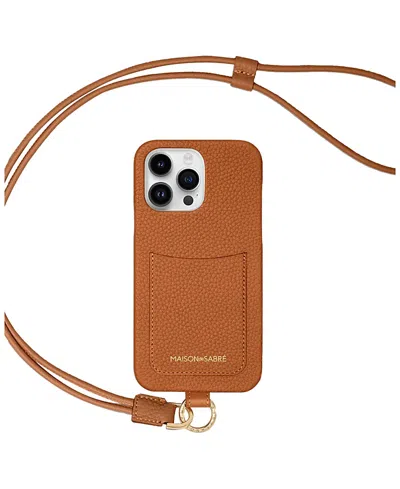 Maison De Sabre Sling Phone Case (iphone 15 Pro Max) In Brown