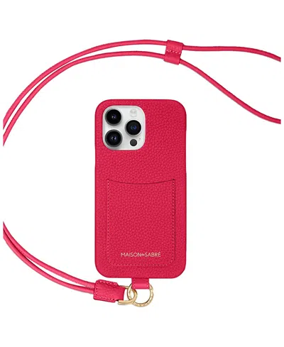 Maison De Sabre Sling Phone Case (iphone 15 Pro Max) In Pink