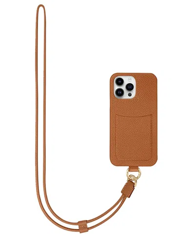 Maison De Sabre Sling Phone Case (iphone 15 Pro) In Pecan Brown
