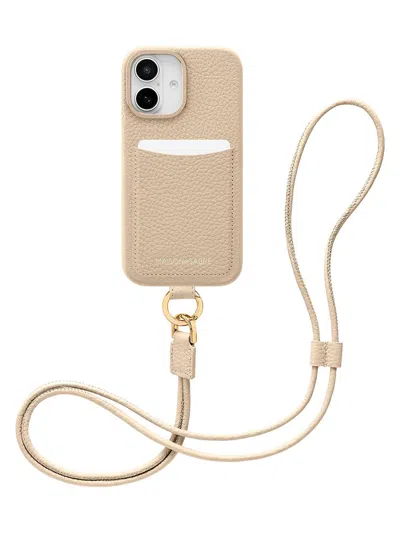 Maison De Sabre Card Slot Rope Phone Case In Neutral
