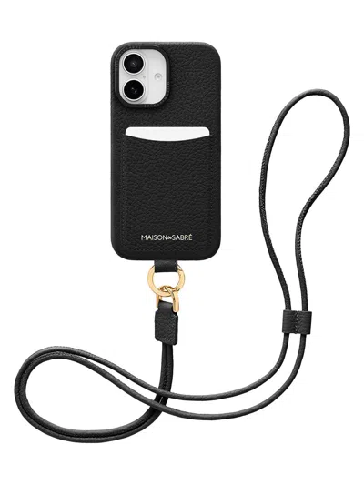 Maison De Sabre Sling Phone Case (iphone 16) In Black