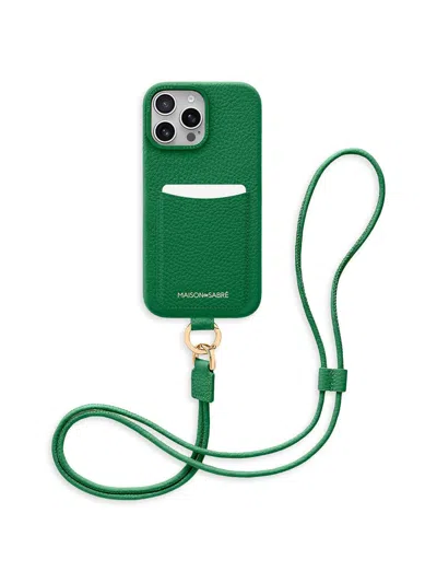 Maison De Sabre Sling Phone Case (iphone 16 Pro) In Green