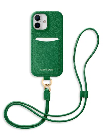 Maison De Sabre Sling Phone Case (iphone 17) In Green
