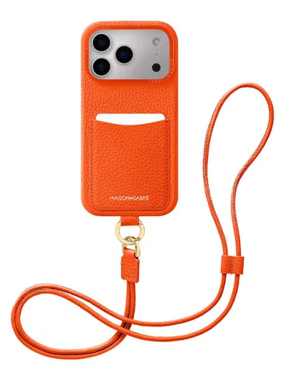 Maison De Sabre Sling Phone Case (iphone 17 Pro Max) In Orange