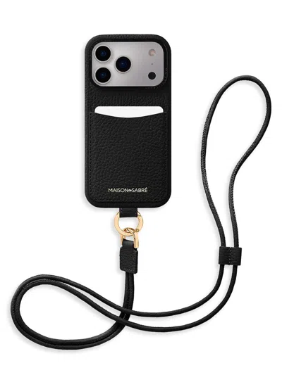 Maison De Sabre Sling Phone Case (iphone 17 Pro Max) In Black