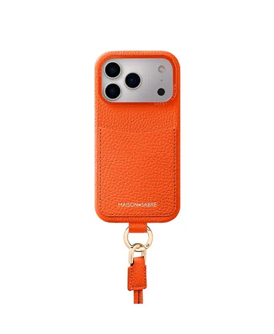 Maison De Sabre Sling Phone Case (iphone 17 Pro) In Orange