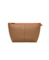 Maison De Sabre Small Leather Flaire Pouch In Manhattan Sandstone