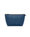 Maison De Sabre Small Leather Flaire Pouch In Pacific Caviar