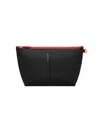Maison De Sabre Small Leather Flaire Pouch In Rouge Noir