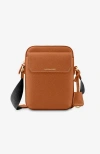 Maison De Sabre Flap Leather Messenger Bag In Brown