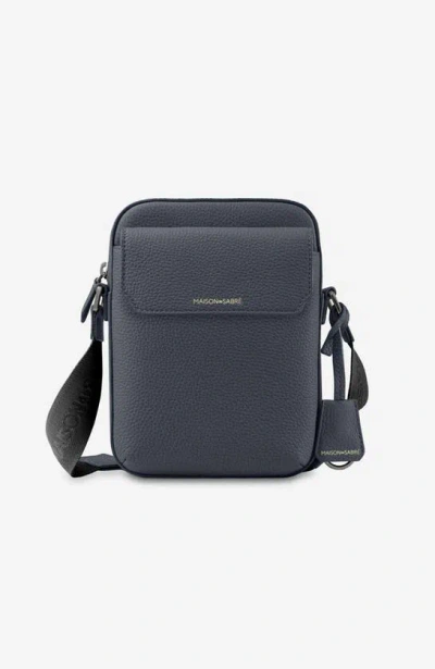 Maison De Sabre Small Leather Messenger Bag In Graphite Grey