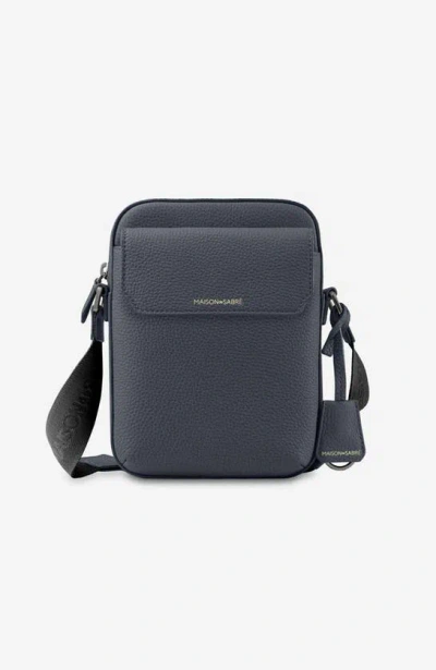 Maison De Sabre Maison De Sabré Small Leather Messenger Bag In Graphite Grey