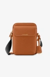 Maison De Sabre Maison De Sabré Small Leather Messenger Bag In Pecan Brown