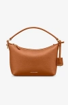 Maison De Sabre Maison De Sabré Small Leather Soft Hobo In Pecan Brown