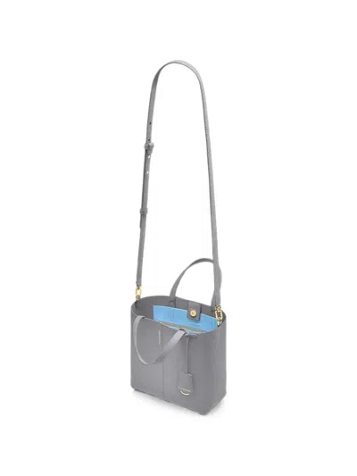 Maison De Sabre Small Leather Soft Tote Bag In Gray