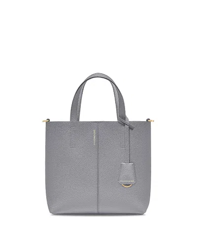 Maison De Sabre Small Leather Soft Tote In Gray